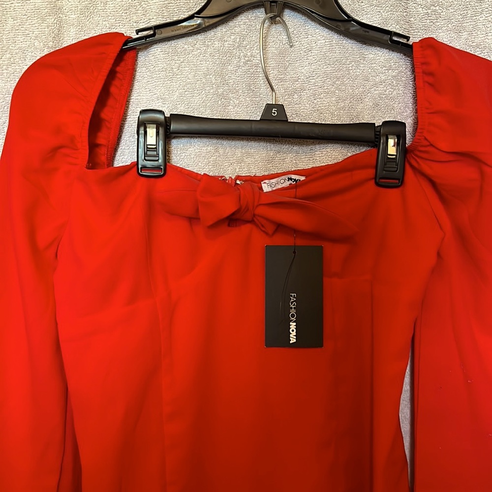 Red short fits tightly